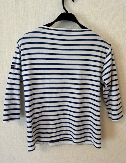 セントジェームス ボーダーシャツ SMサイズ ブルー/ホワイト 美品の画像2