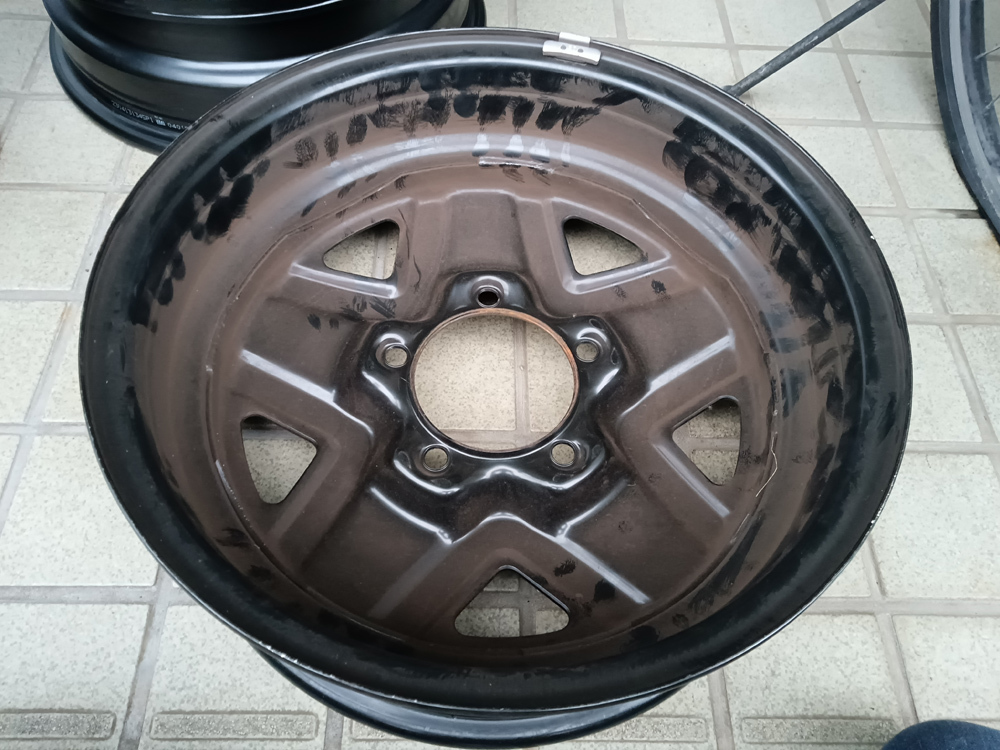 ジムニー JB64 純正スチールホイール 4本セット サイズ 16×5.5J+22 直接引き取り可能の画像4