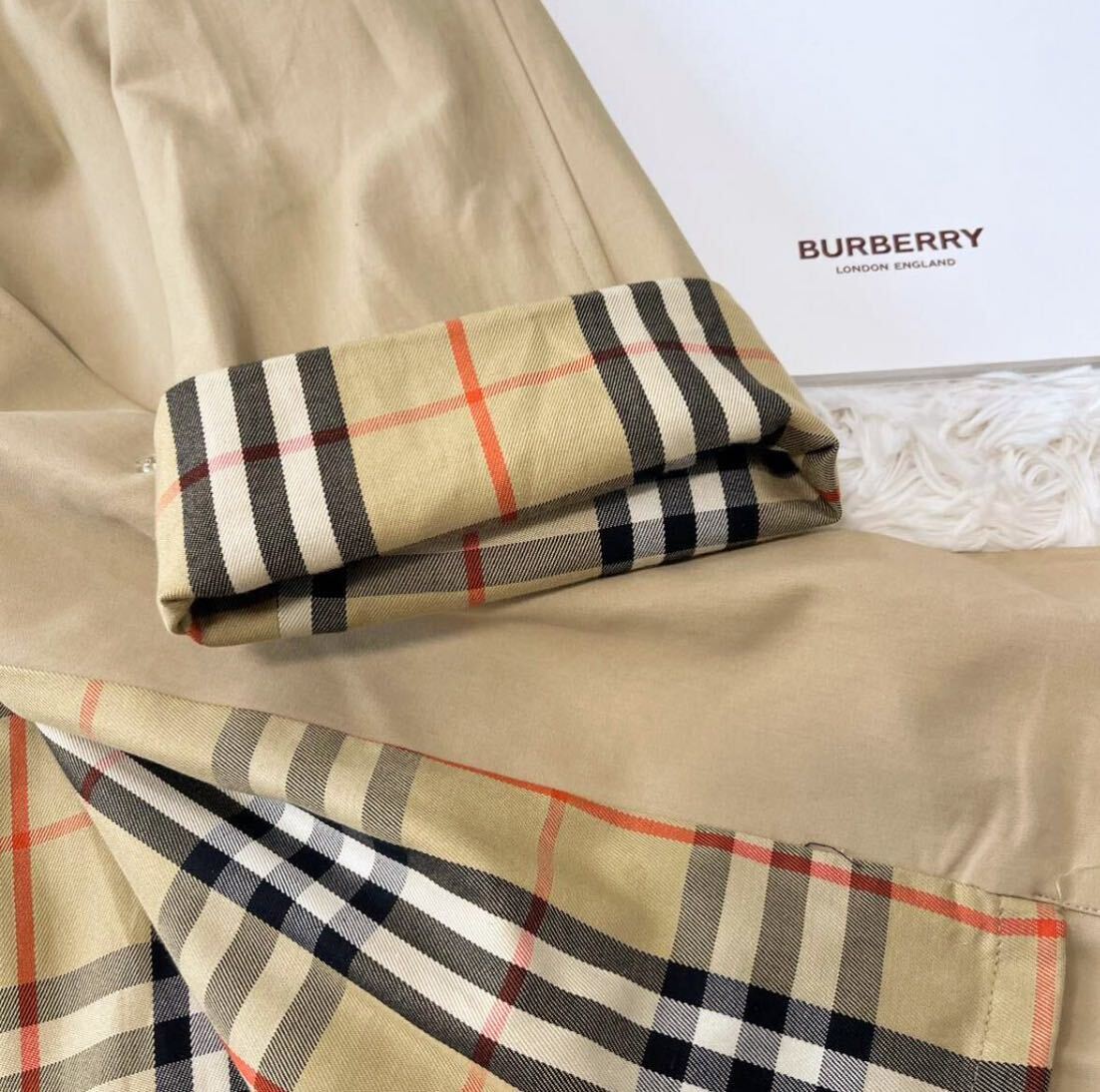 バーバリー BURBERRY バーバリーロンドン スプリングコート マウンテンコートノバチェック Burberrys 行楽 旅行38 9号の画像6