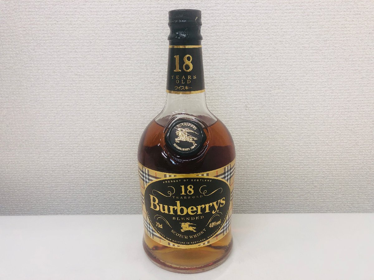 【M96】Burberrys バーバリー 18年 SCOTCH WHISKY 40% 700ml スコッチウイスキー 箱付 未開栓 古酒 洋酒_画像2