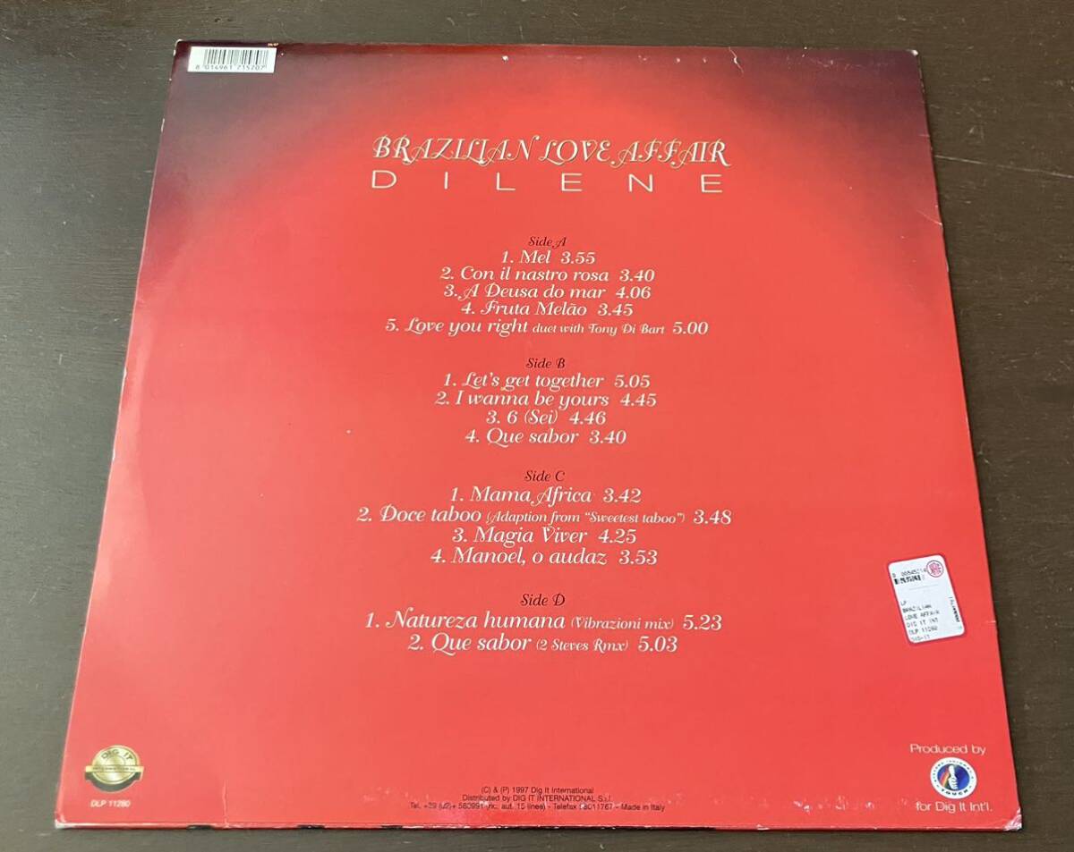 BRAZILIAN LOVE AFFAIR 廃盤　人気LPレコード DILENE 2枚組　イタリア盤オリジナル　シャーデー・カバー ダンスミュージック_画像2