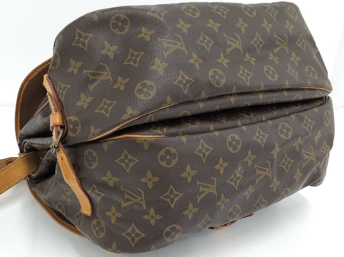 ●ルイヴィトン LOUIS VUITTON ソミュール35 ショルダーバッグ M42254 モノグラム レザー ブラウン [Jコレ]D12 yu142_画像4