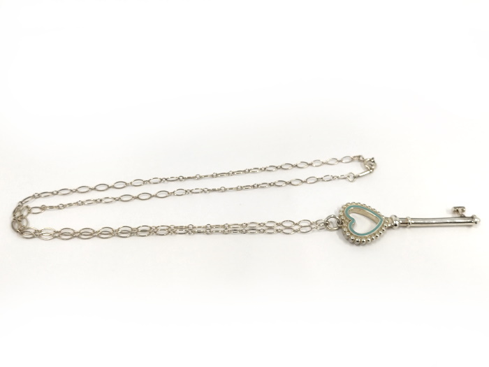 【中古】TIFFANY&Co. ビーズ ハート キーネックレス SV925 シルバー_画像3