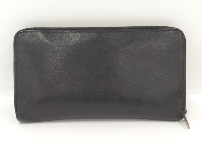 [ used ]CARTIER Must du round fastener long wallet black leather L3001489