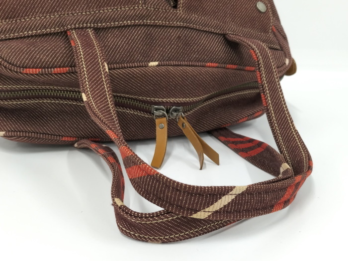 【中古】BURBERRY ハンドバッグ キャンバス ブラウン系_画像4