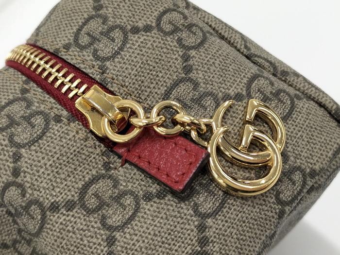 【中古】GUCCI コスメポーチ GGスプリーム ベージュ 548393_画像5