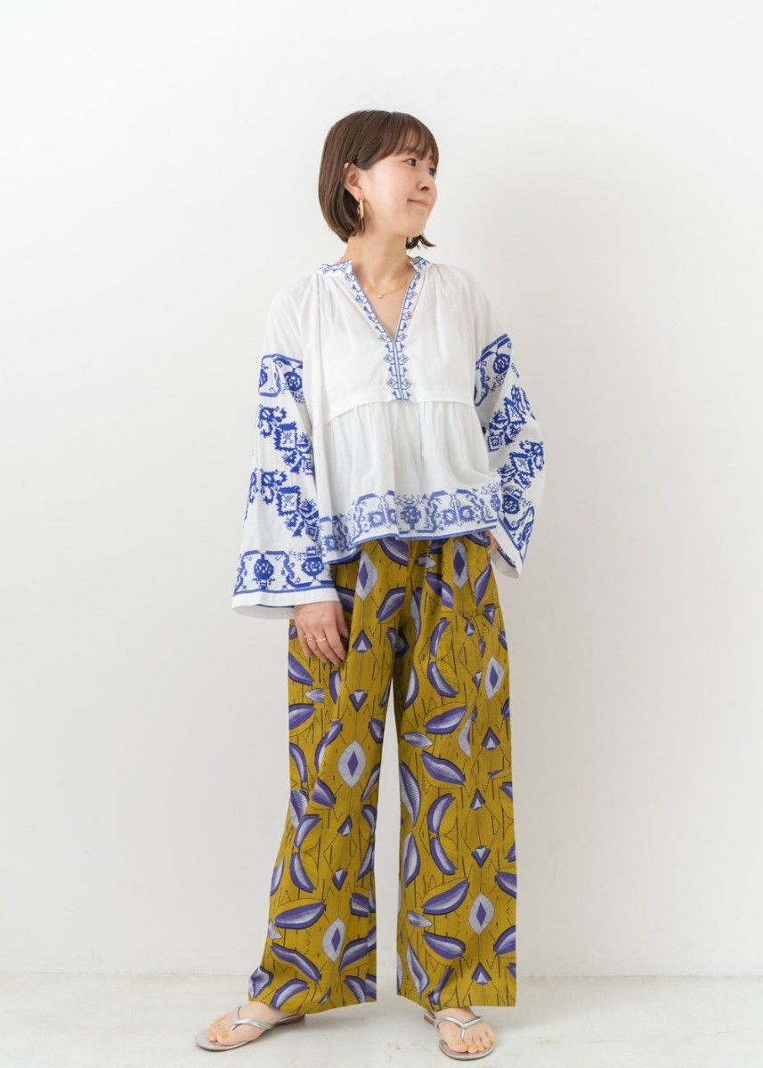 Saramallika サラマリカ Cotton Layerd Embroidery Top ブラウス Saramallika サラマリカ Cotton Layerd Embroidery Top ブラウス