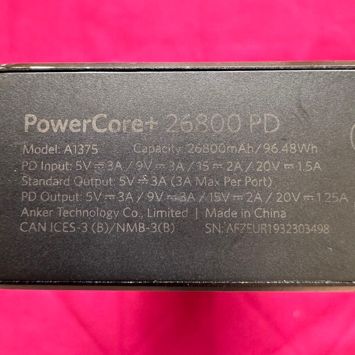 ANKER  PowerCore+ 26800PD ジャンク品