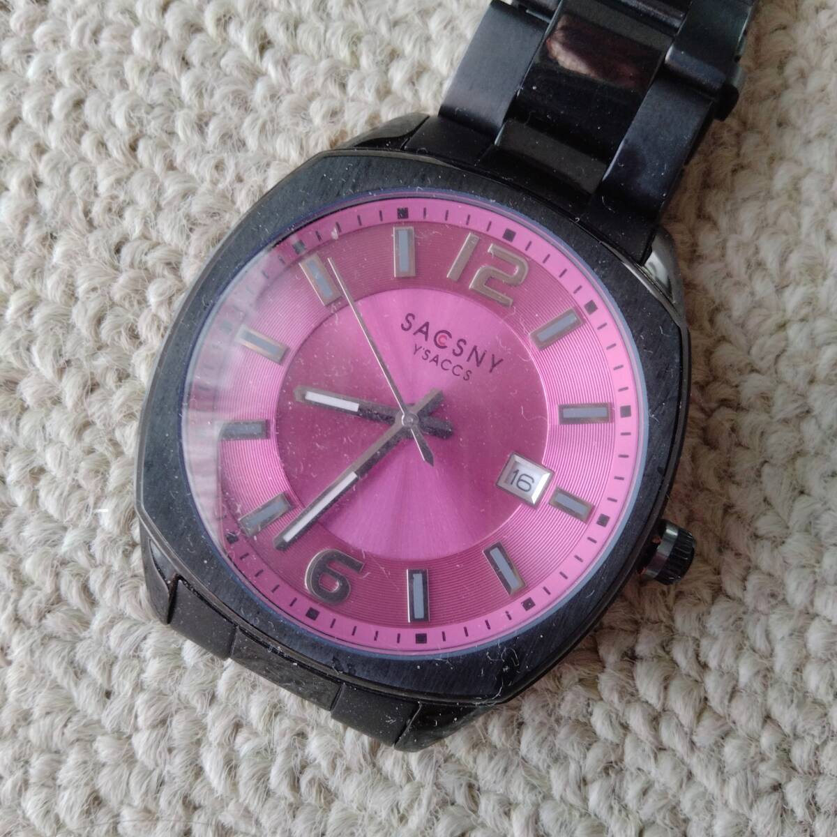 サクスニーイザック・SACSNY・YSACCSヴァイオレット色の腕時計