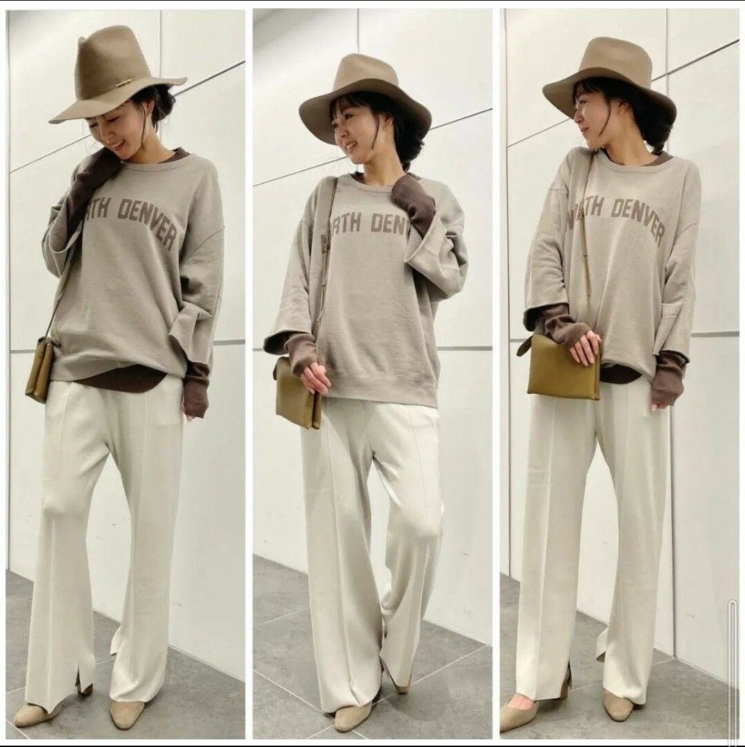 RIB L/S TOP ブラウン ポーチ巾着付き グッドグリーフ RIB L/S TOP ブラウン ポーチ巾着付き グッドグリーフ