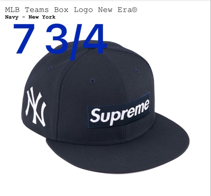 Supreme MLB Teams Box Logo New Era "Navy"シュプリーム MLB チームズ ボックス ロゴ (ボックスロゴ) ニューエラ "ネイビー_画像1