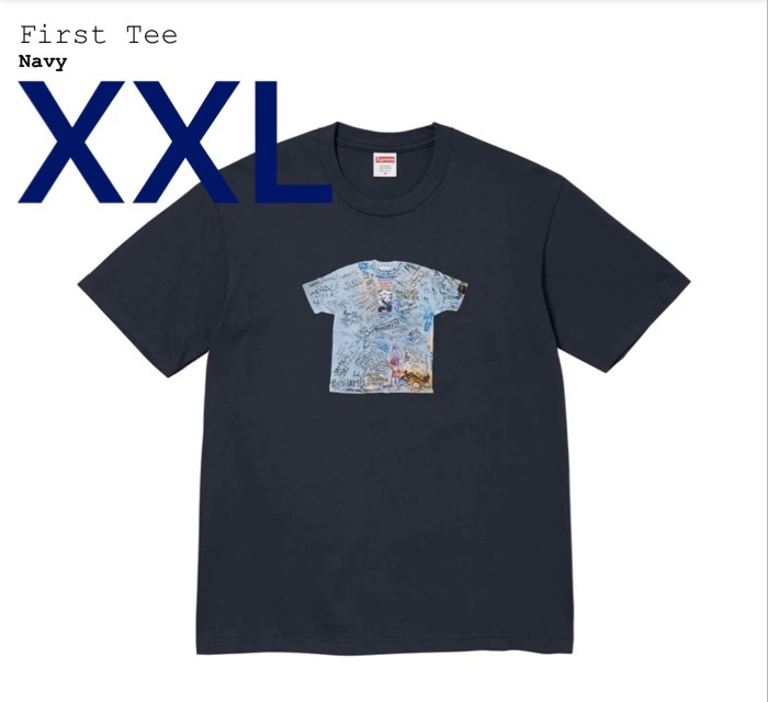 Supreme 30th Anniversary First Tee "Navy" シュプリーム 30周年 ファースト Tシャツ "ネイビー" XXL_画像1