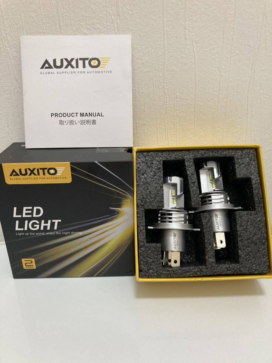 AUXITO H4 Hi/Lo LEDヘッドライト 車用 新基準車検対応 ZES LEDチップ搭載 3倍明るさUP 2個入り ホワイト - M3H4_画像1