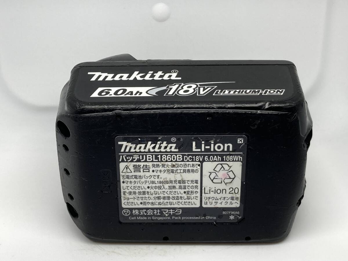 【送料0】純正！マキタ バッテリー 18v 6.0Ah【BL1860B】残量表示あり 税無  Makita  /2320の画像6