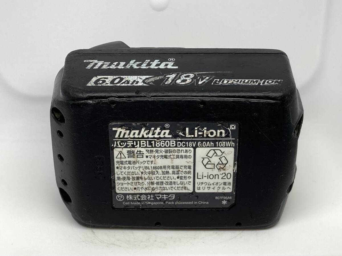 【送料0】純正！マキタ バッテリー 18v 6.0Ah【BL1860B】残量表示あり 税無  Makita  /6155の画像6