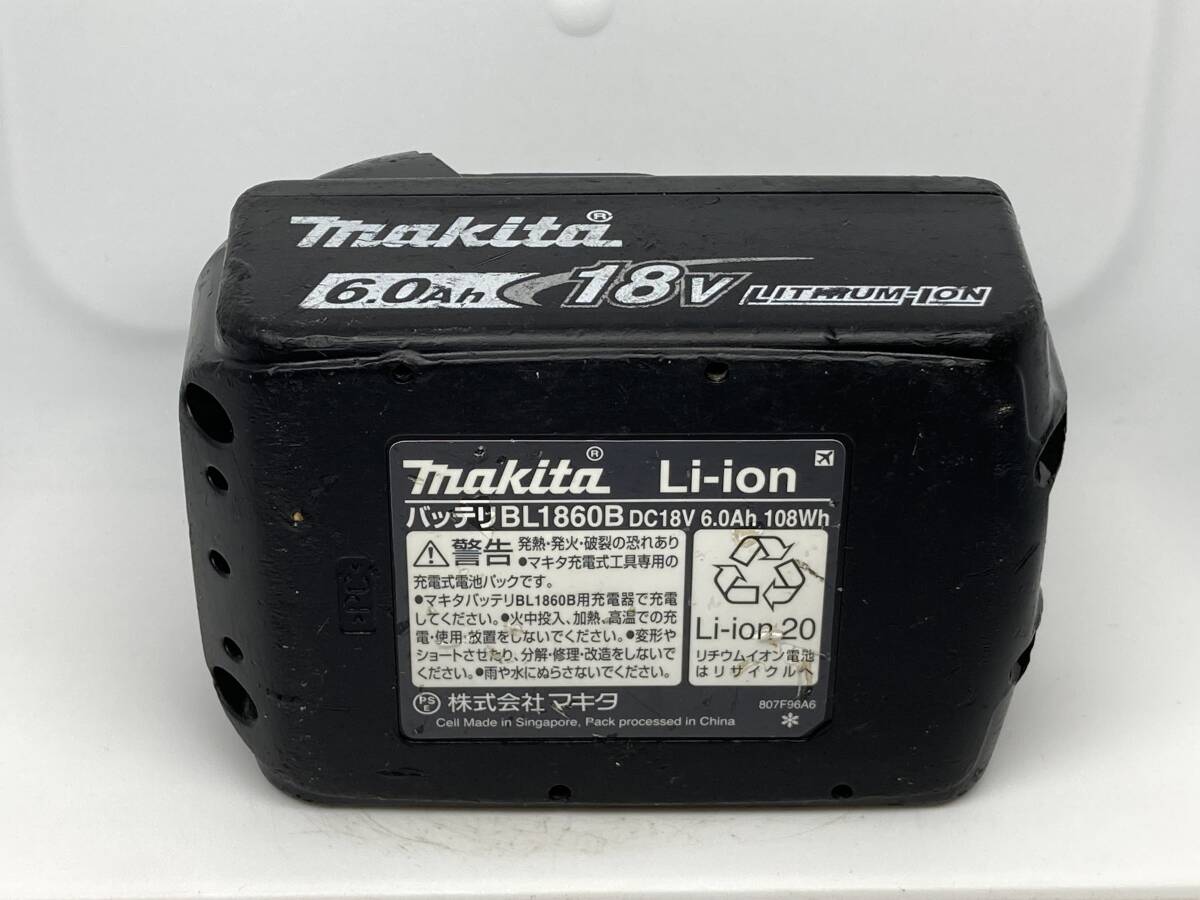 【送料0】純正！マキタ バッテリー 18v 6.0Ah【BL1860B】残量表示あり 税無  Makita  /8007の画像6