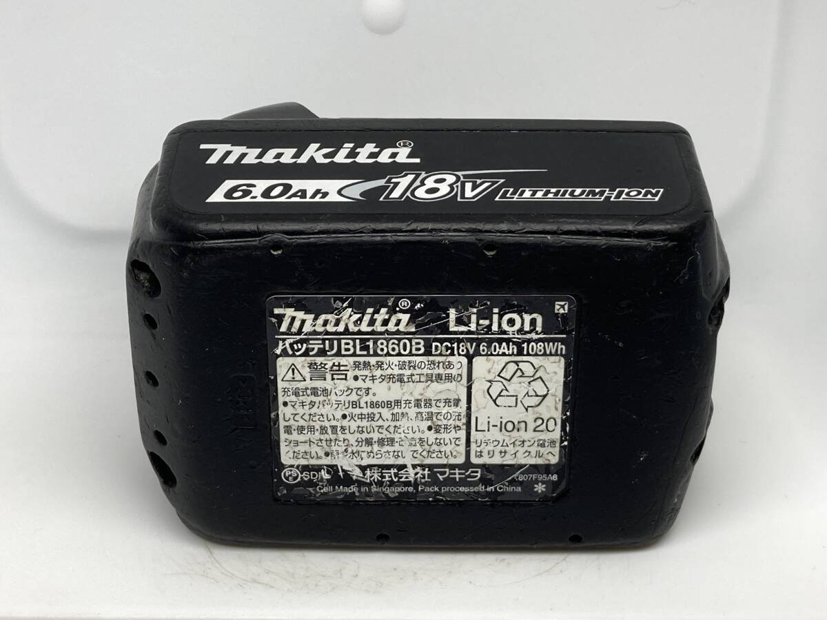 【送料0】純正！マキタ バッテリー 18v 6.0Ah【BL1860B】残量表示あり 税無  Makita  /9641の画像6
