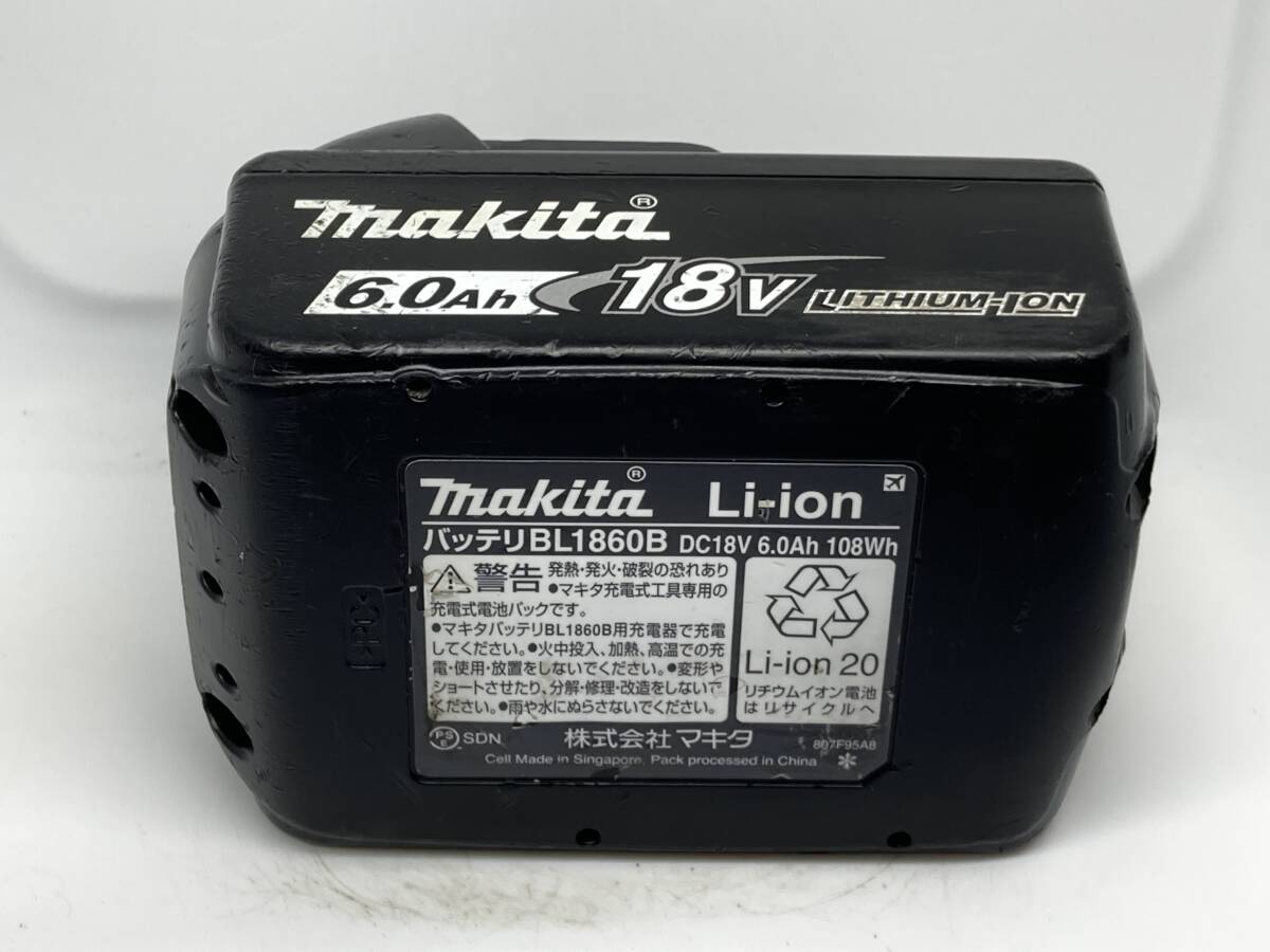 【送料0】純正！マキタ バッテリー 18v 6.0Ah【BL1860B】残量表示あり 税無  Makita  /7131の画像6