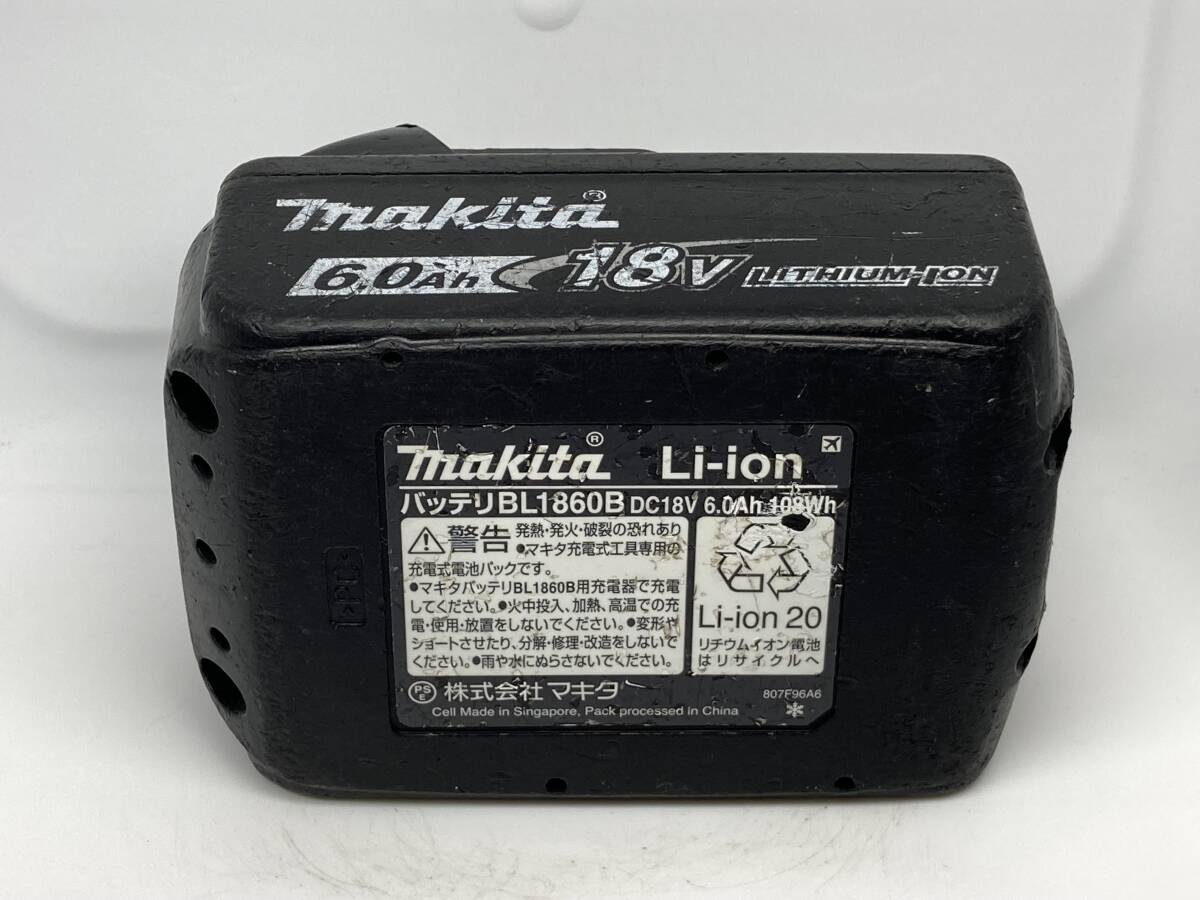 【送料0】純正！マキタ バッテリー 18v 6.0Ah【BL1860B】残量表示あり 税無  Makita  /9941の画像6