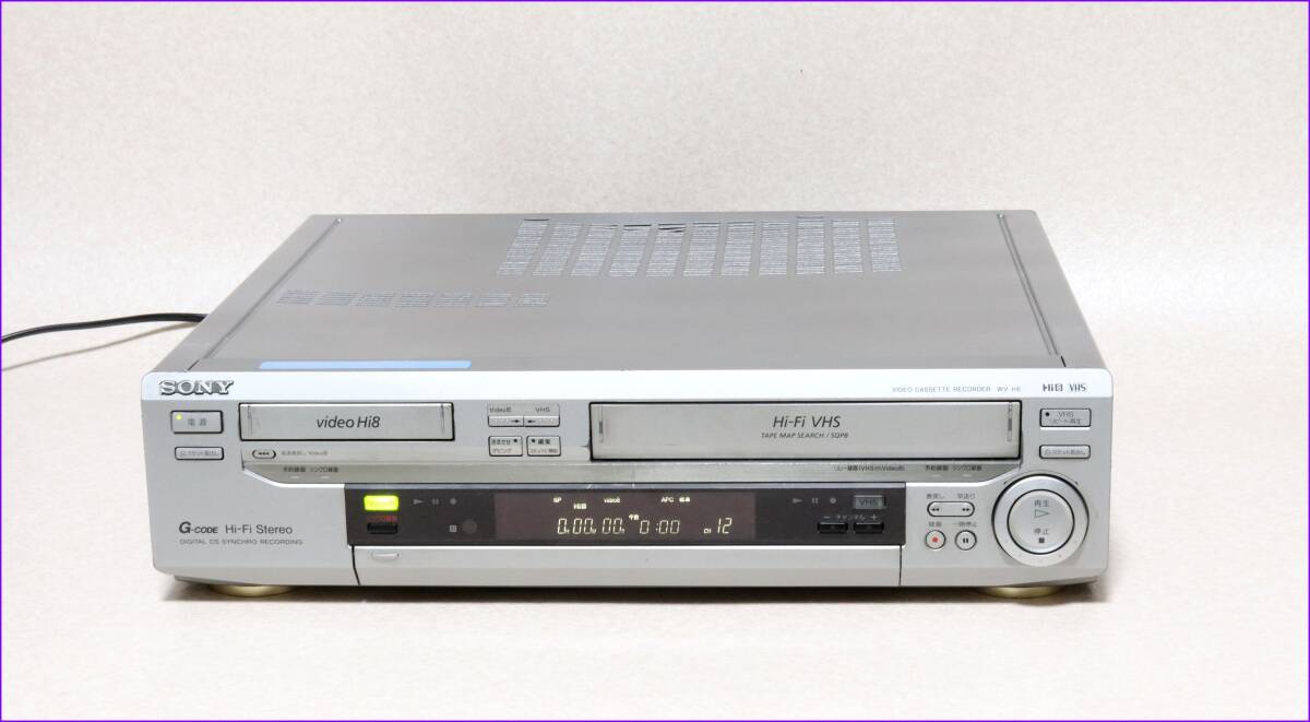 SONY Hi8/VHS Wデッキ 【 WV-H6 】 CD版説保証付完動品_画像1