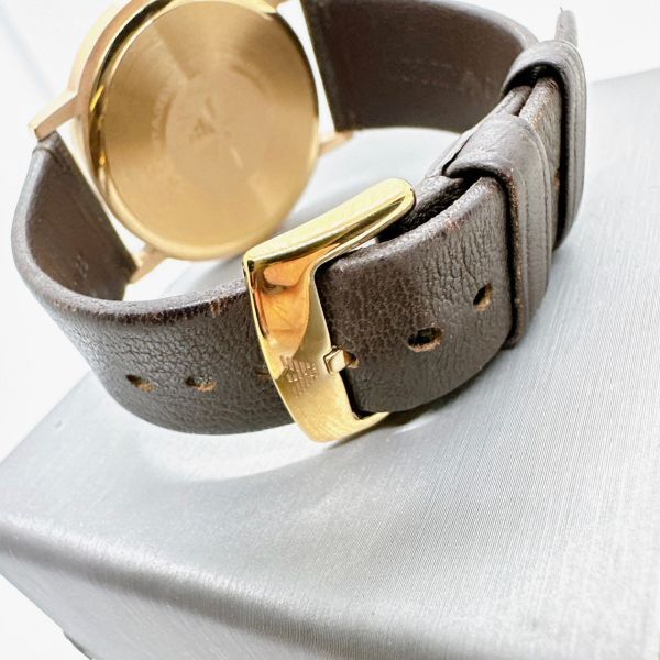A2403-9-1 １円スタート クオーツ 稼働品 エンポリオアルマーニ ＡＲＭＡＮＩ メンズ腕時計 ゴールド 箱付き の画像5