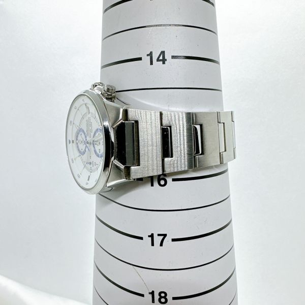 A2403-8-1 １円スタート クオーツ　稼働品　SEIKO クロノグラフ　白文字盤　メンズ腕時計　ホワイト　V657-0A10_画像5