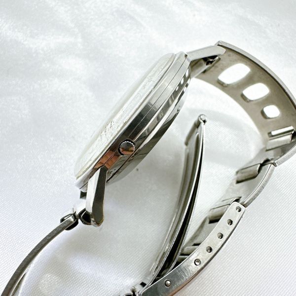 A2404-3-15 １円スタート 自動巻き 不動品ジャンク SEIKO MATIC セイコーマティック メンズ腕時計 シルバー アンティークの画像3