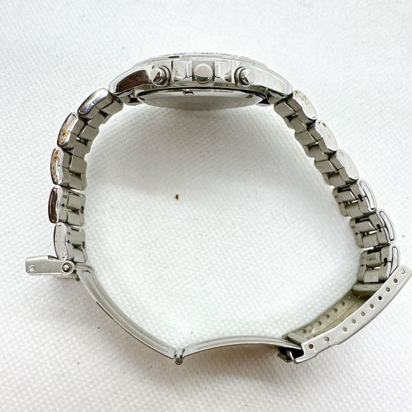 A2404-1112-3 １円スタート クオーツ　稼働品　美品　SEIKO　セイコー　クロノグラフ　メンズ腕時計　白文字盤_画像3
