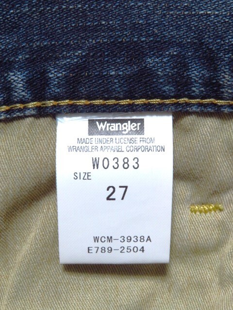 ラングラー Wrangler ★ ストレート デニム パンツ ジーンズ サイズ 27 × 42 W0383の画像9