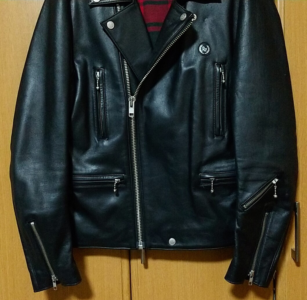 Rotar rotor double rider's jacket L black black cow leather lewis leathers Lewis Leathers lightning long Jean 666 38