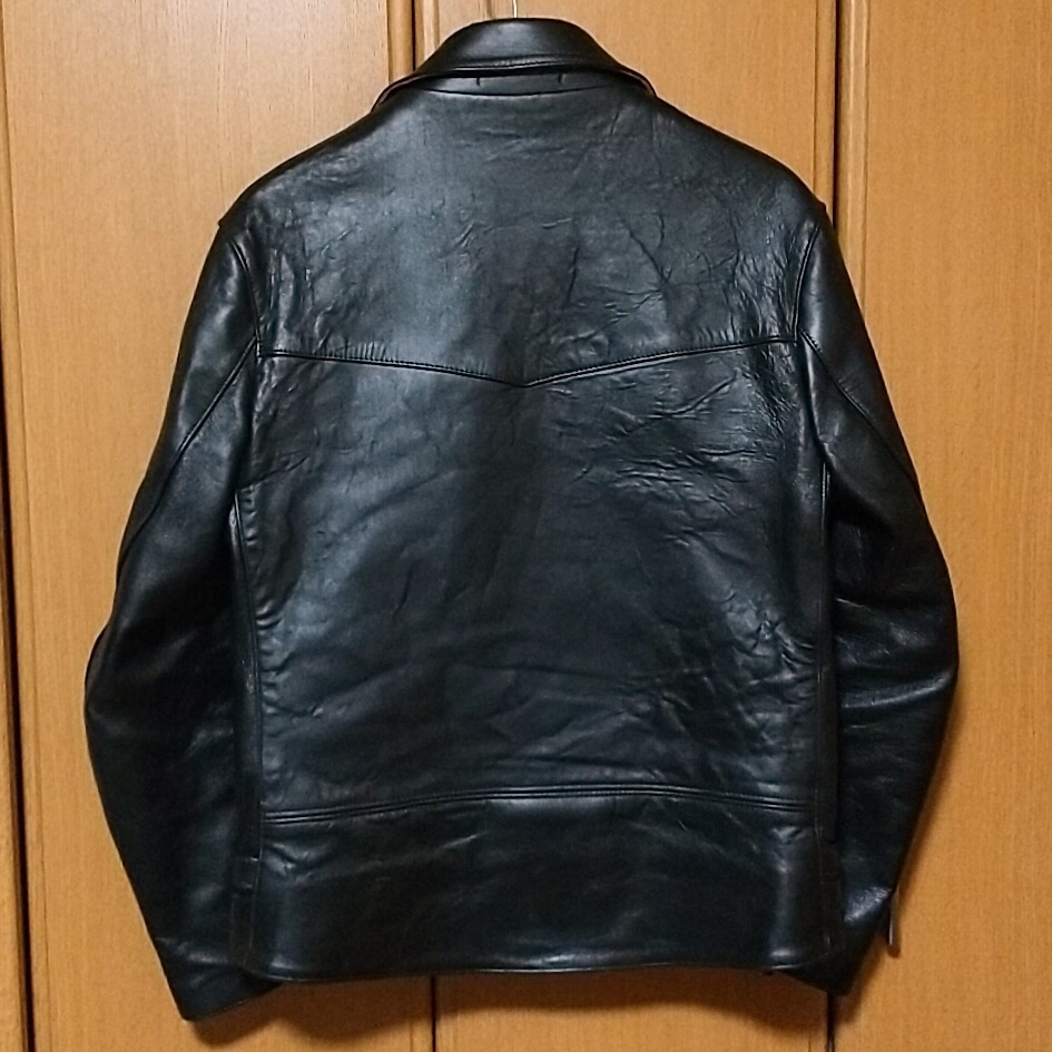 666 Triple Schic s double rider's jacket 40 black black tea core sheep leather lewis leathers Lewis Leathers lightning Addict Clothes
