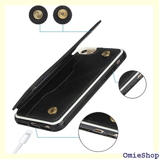 Pelanty iPhone SE 2022 第3世代 防止 全面保護 ストラップ 携帯カバー 5色選択ブラック 79_画像4