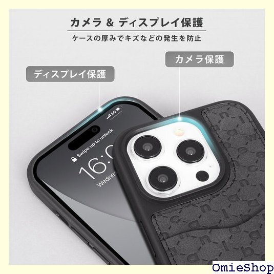 New Balance iPhone15 Pro 対 hone 15Pro用 ブランド スマホケース ブラック 1114