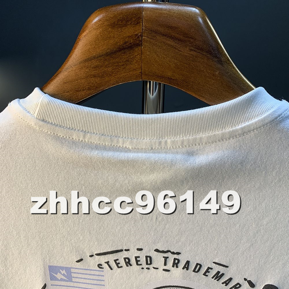 ■新品■メンズ Tシャツ 半袖 プリント トレンド 日常 Tシャツ 丸首 コットン ホワイト 快適 個性 Lサイズの画像10
