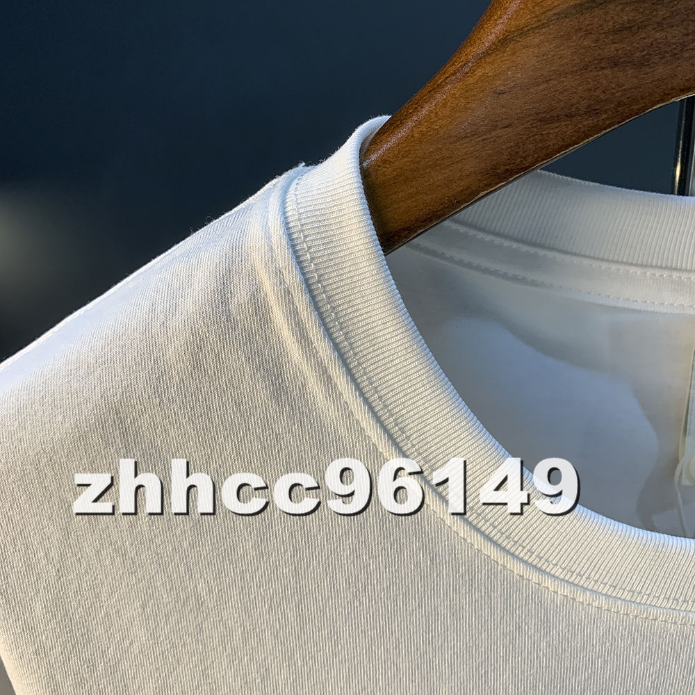 ■新品■メンズ Tシャツ 半袖 プリント トレンド 日常 Tシャツ 丸首 コットン ホワイト 快適 個性 Lサイズの画像6