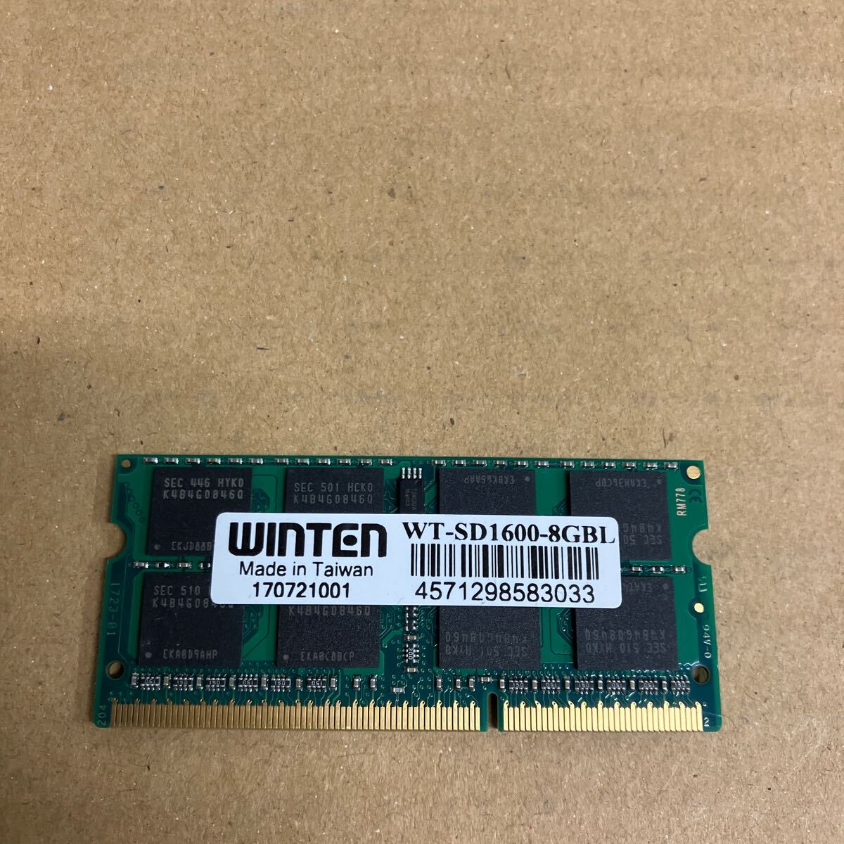 E149 WINTEN ノートPCメモリ WT-SD1600-8GBL 1枚_画像1