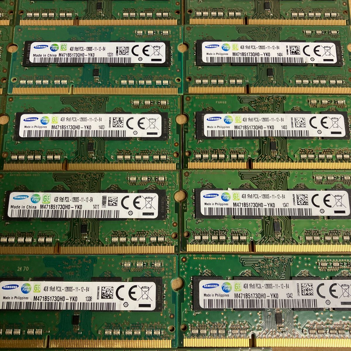 K106 SAMSUNG ノートPCメモリ 4GB 1Rx8 PC3L-12800S 26 枚_画像5