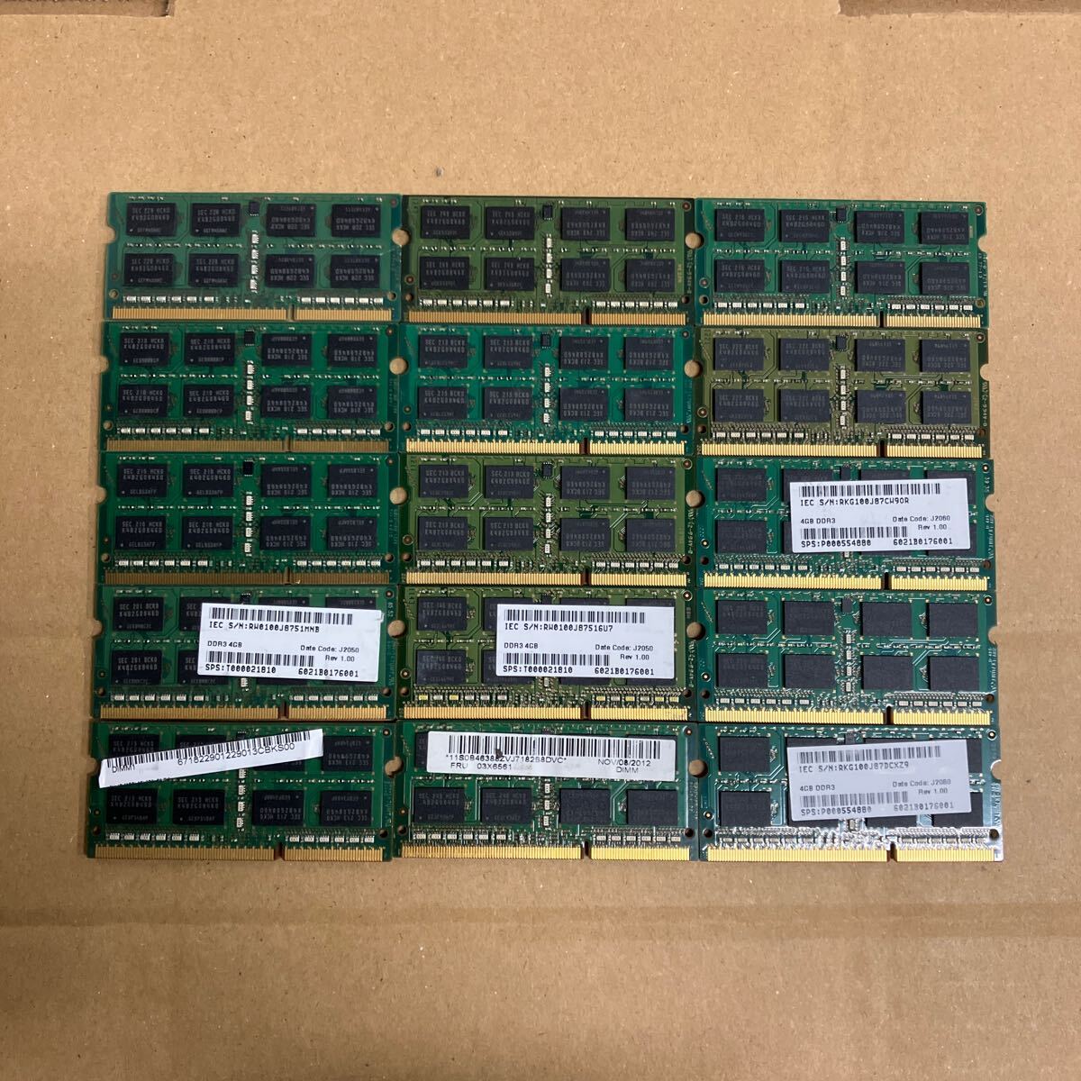 K110 SAMSUNG Note PC memory 4GB 2Rx8 PC3-12800S 15 sheets 