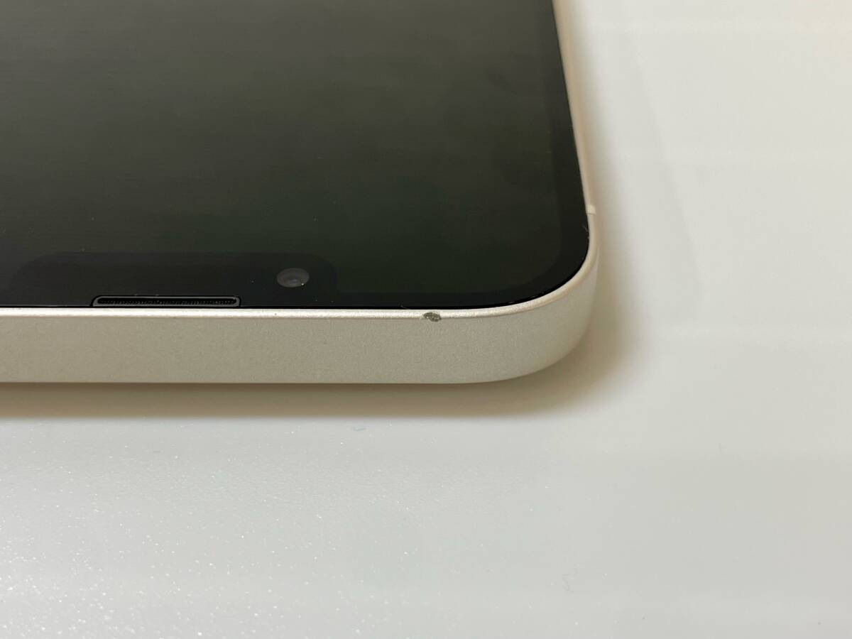 FS1964I iPhone13 128GB ホワイト MLND3J/A バッテリー 96％ 判定〇 外カメラレンズ割れ 動作品 箱/付属品有 現状品の画像6