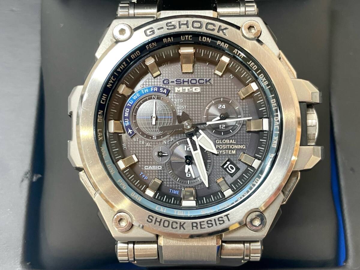 FS2916i CASIO G-SHOCK MT-G 腕時計 MTG-G1000D-1A2JF PSハイブリッド 電波ソーラー コマ/付属品/箱有 現状稼働品の画像2