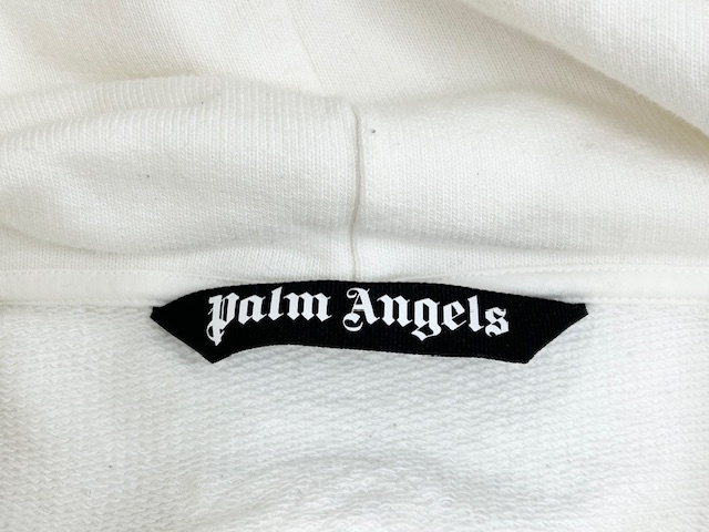 IY67799M Palm Angels/パームエンジェルス パーカー 白 ロゴ サイズM 服 トップス 現状品の画像4
