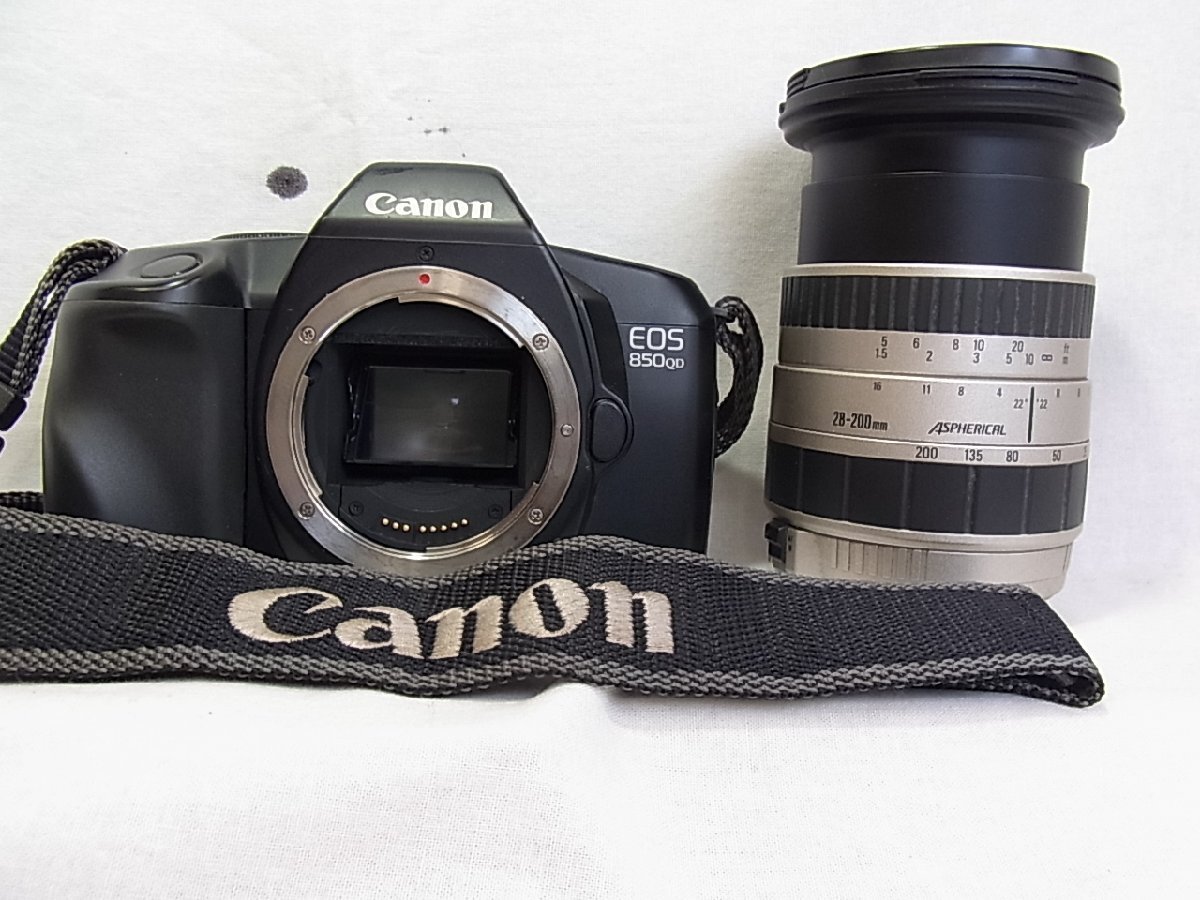 Canon　EOS850QD　キャノン：フイルムカメラ：レンズSIGMA 28-200mm　：3.8-5.6　UC　★電池無く動作確認せずジャンク品扱い一切保証無_Canon　EOS850QD　キャノンフイルムカメラ