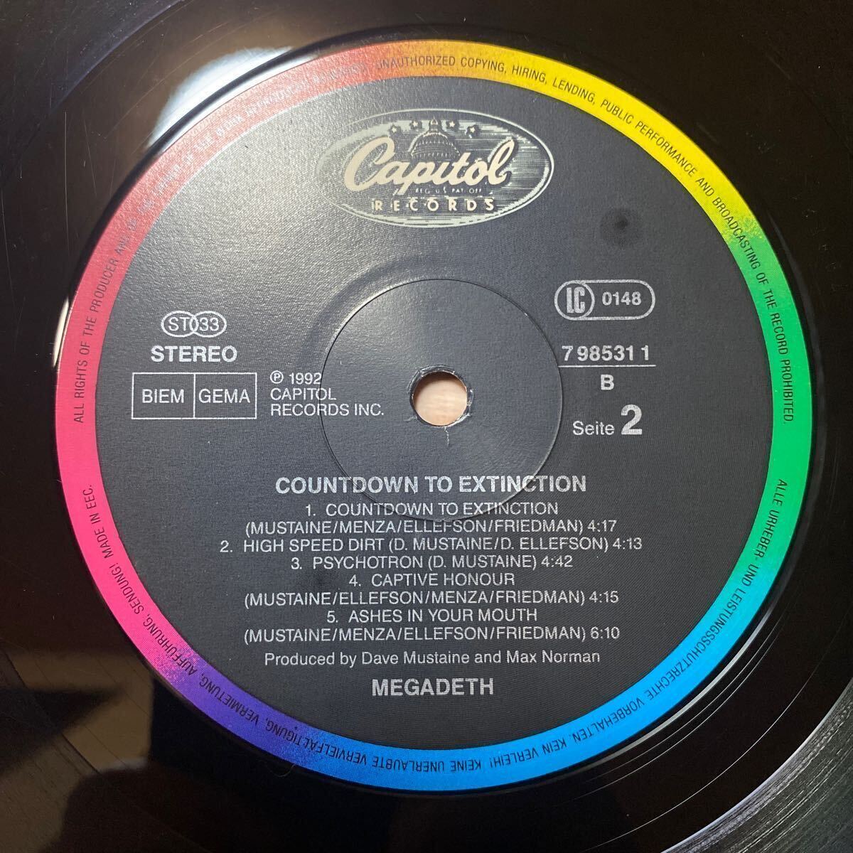 MEGADETH メガデス COUNTDOWN TO EXTINCTION LP レコード vinyl_画像9