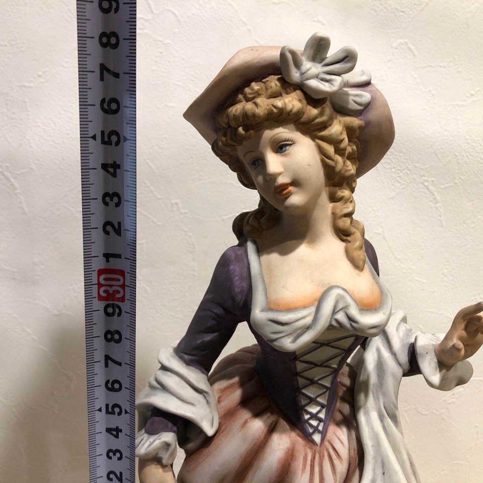 大型・高さ約３７ｃｍ 陶器 女性 人形 フィギリン 焼物 陶器 雑貨 インテリア 置物 ビンテージ 骨董品 管理001の画像8