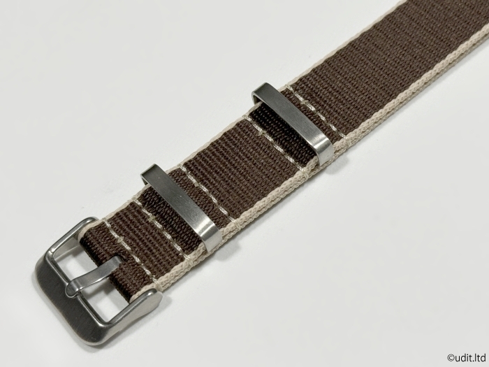  ковер ширина 20mm NATO ремень Brown / бежевый серебряный хвост таблеток Basic ткань ремешок нейлон наручные часы ремень для часов частота 