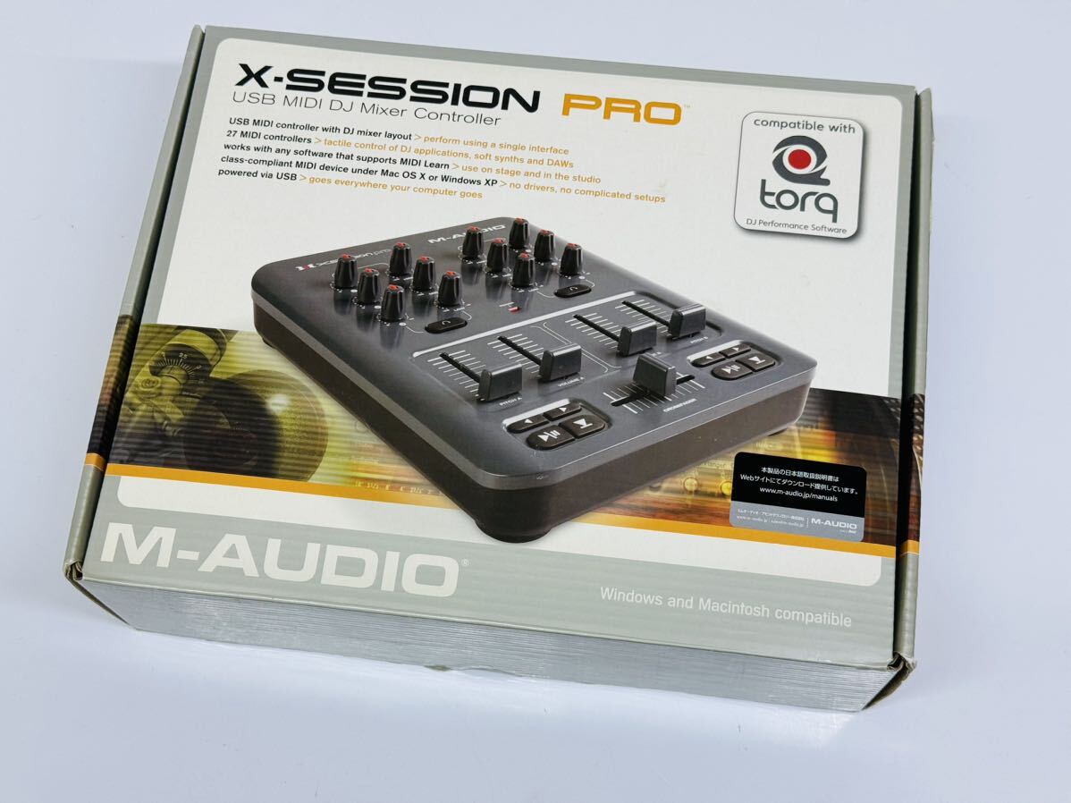 ★M-AUDIO X-SESSION PRO USB MIDI DJ MIXER 通電確認のみ 現状品 管理番号04224