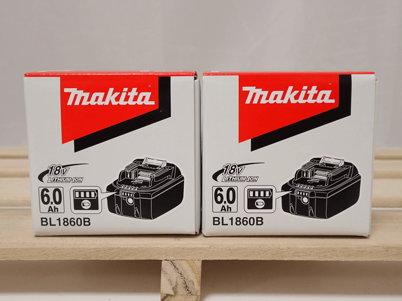 【新品 未使用】makita マキタ リチウムイオンバッテリー BL1860B 2個セット 18V 6.0ah 送料無料！！_画像2