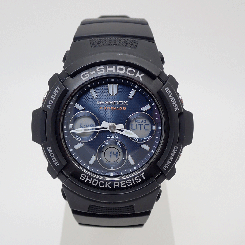 CASIO G-SHOCK カシオ Gショック ◎CASIO カシオ Gショック メンズ 電波ソーラー AWG-M100SB-2AJF 中古美品 送料無料！！の画像1