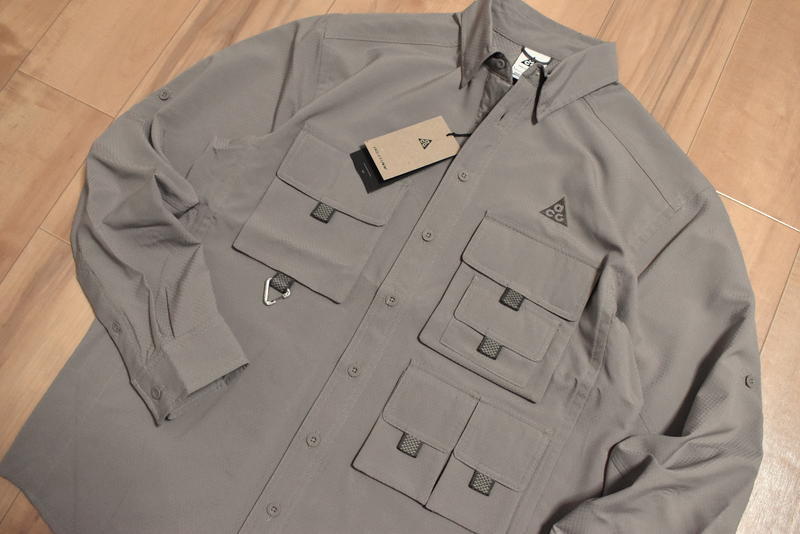 【送料無料】新品 NIKE acg 多機能 ポケット 長袖 シャツ M DB1014-087 ◆の画像3