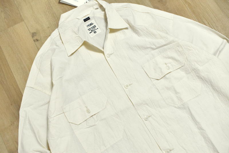 【送料無料】新品 nanamica ナナミカ Cotton Wool Deck Shirt S SUGF357 定価4万1800円 デッキシャツ US ARMY ナチュラル_画像3
